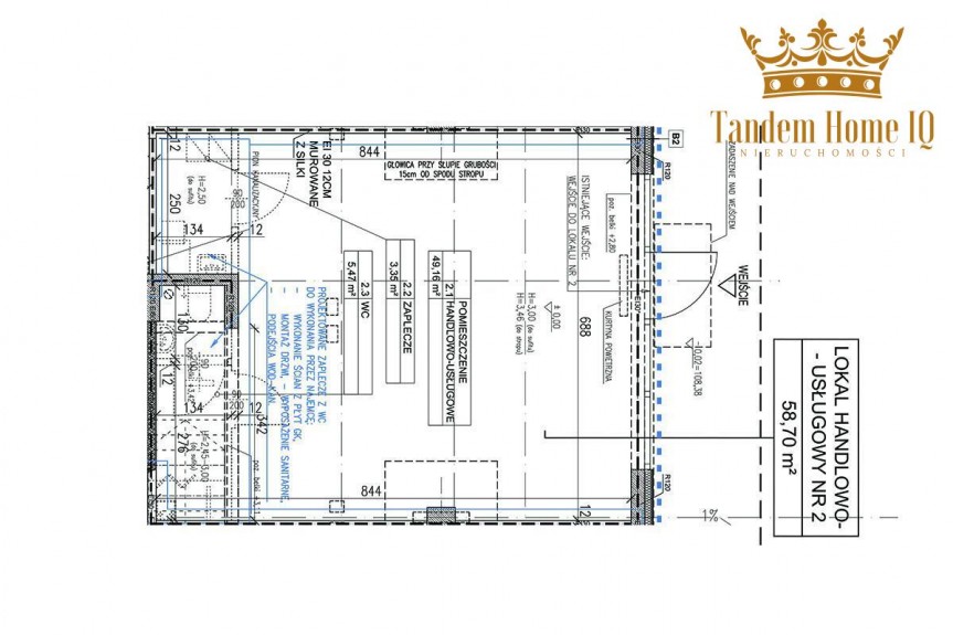 Warszawa, Ursus, 59m2 PKP Ursus, lokal po piekarni